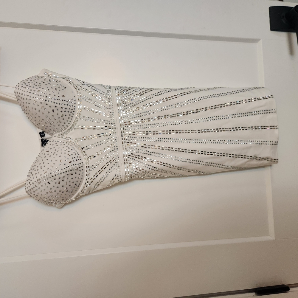 Windsor White and Silver Mini Dress